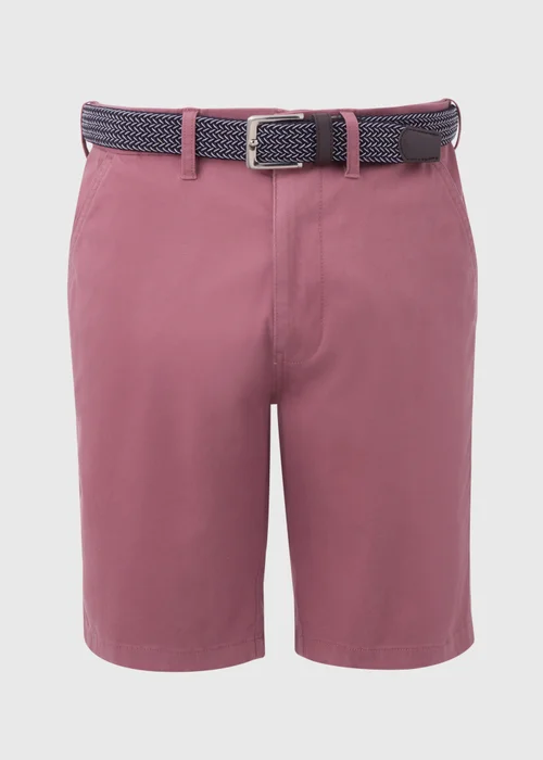Mauve Belted Chino Shorts - 32 Image 5