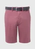 Mauve Belted Chino Shorts - 32 Image 5