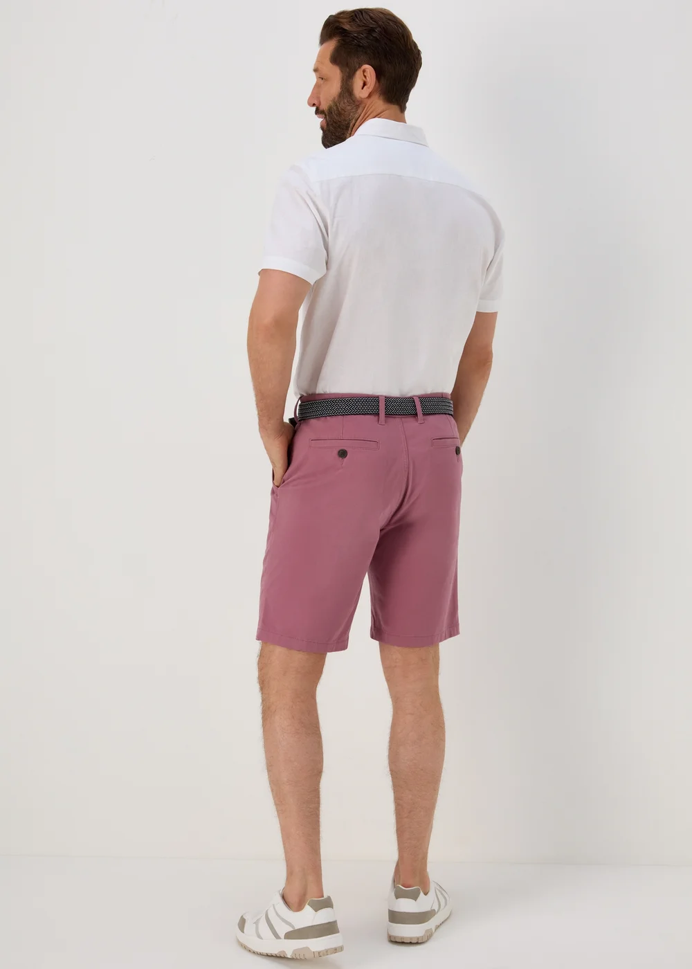 Mauve Belted Chino Shorts - 32 Image 2
