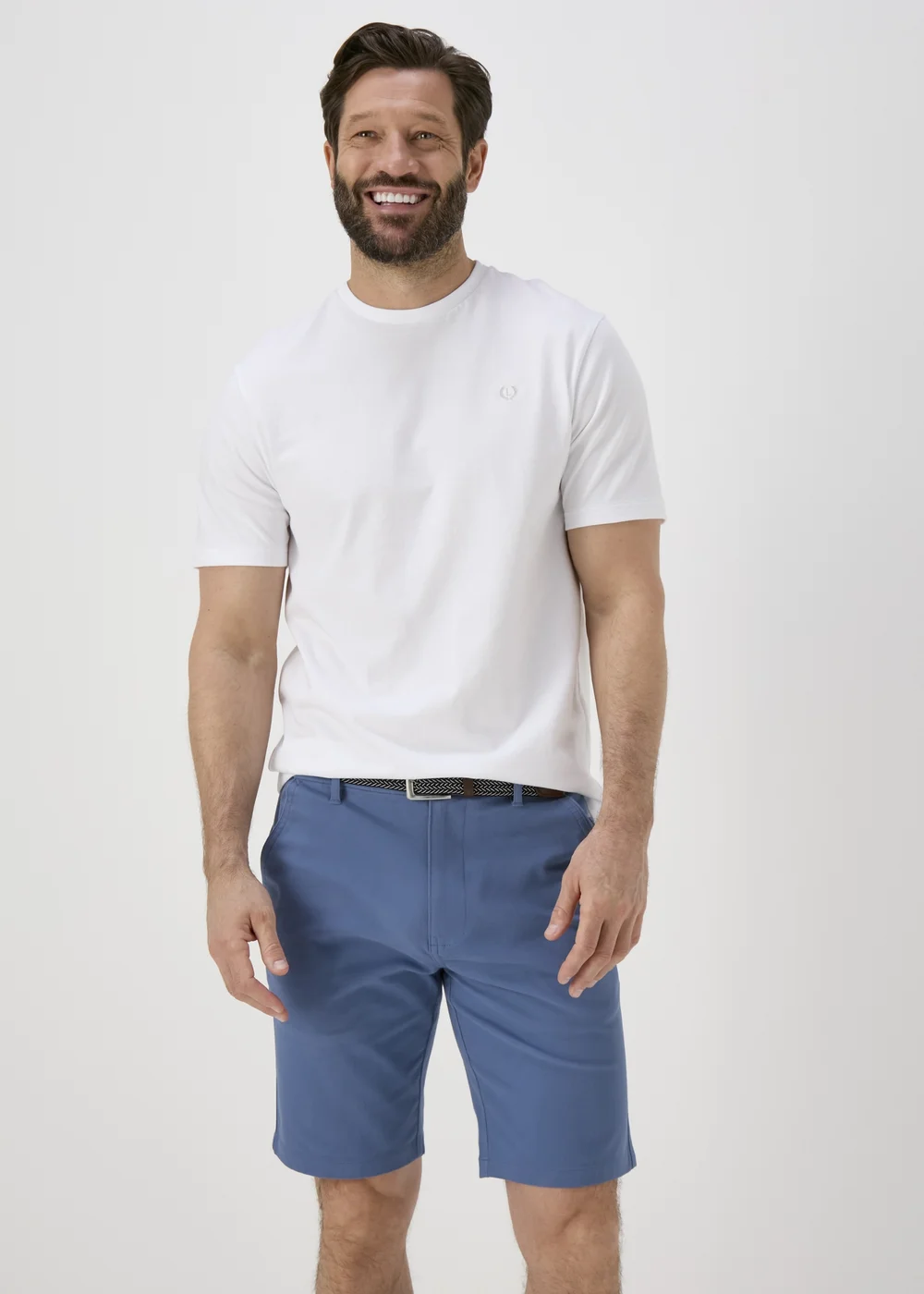 Blue Belted Chino Shorts - 32 Image 1