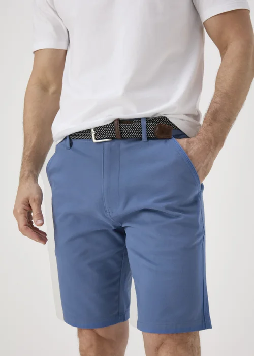 Blue Belted Chino Shorts - 32 Image 3