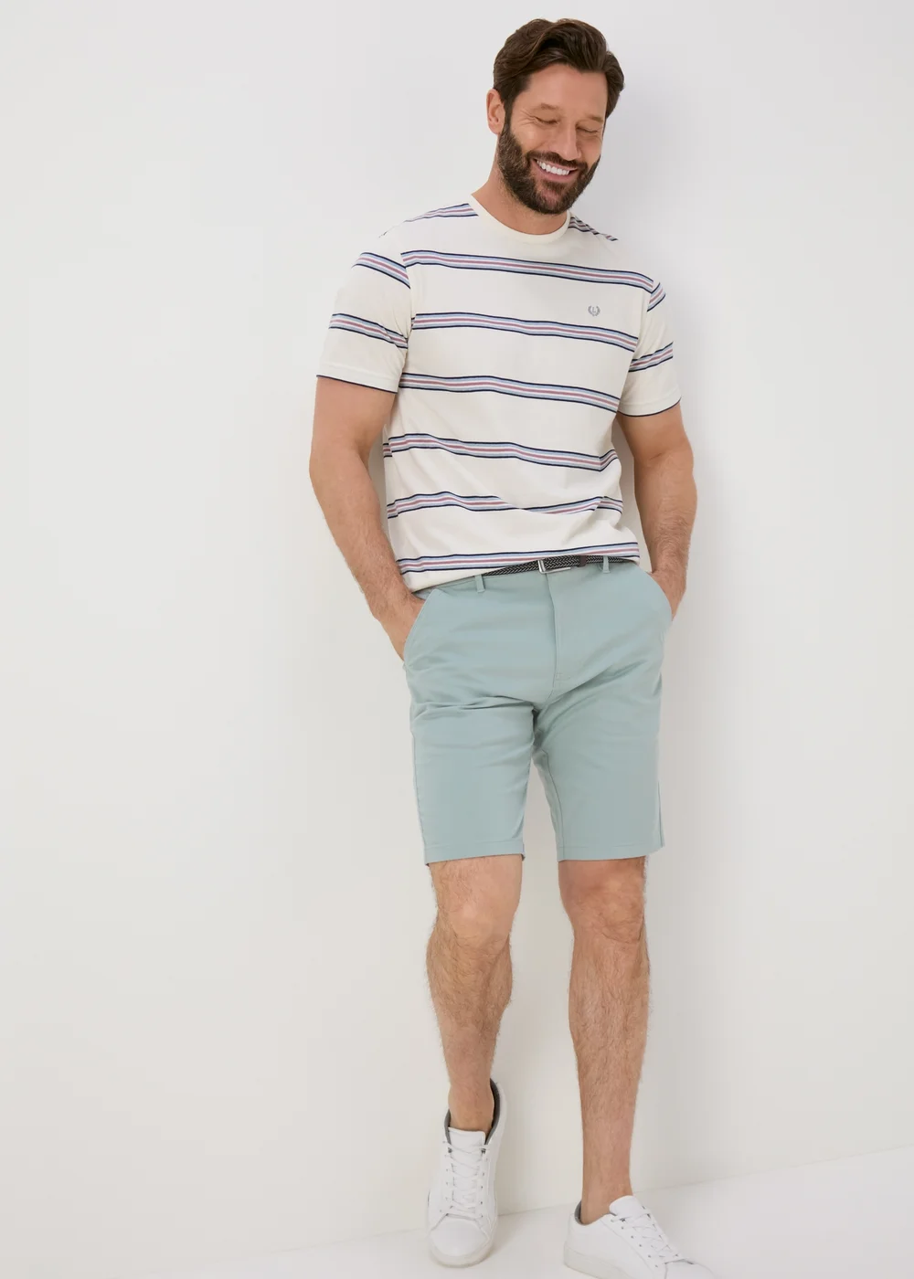 Green Belted Chino Shorts - 32 Image 1