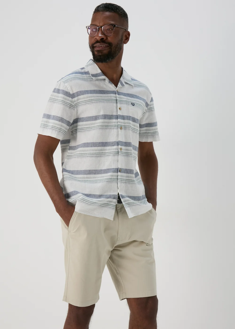 Stone Belted Chino Shorts - 32 Image 1