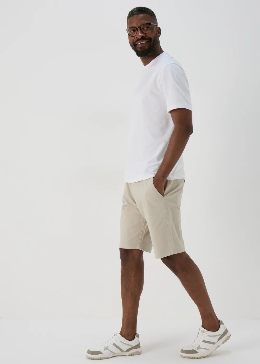 Stone Belted Chino Shorts - 32 Image 4