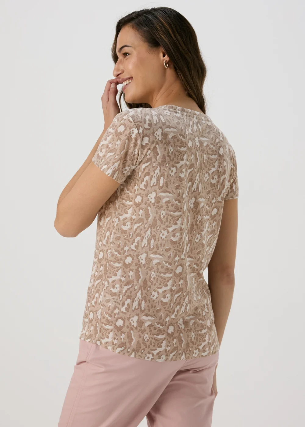 Beige Animal Print T-Shirt - 8 Image 2