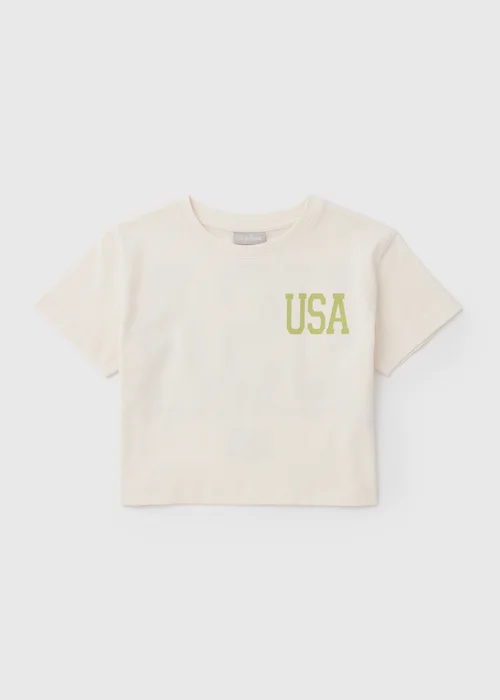 Girls Stone USA Oversized T-Shirt (7-15yrs) - 7 Yrs Image 1