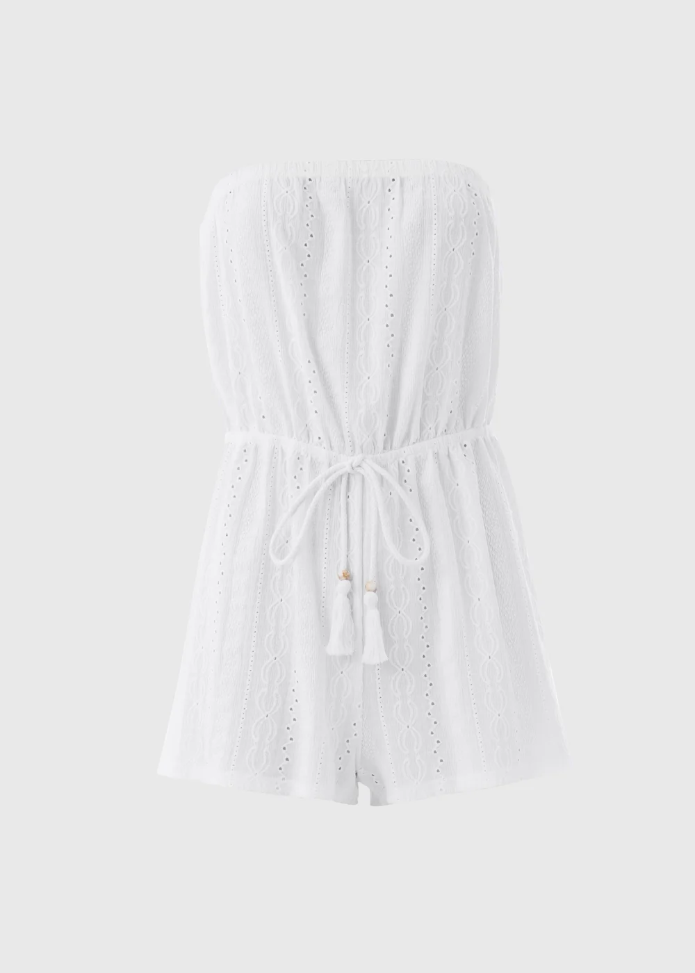White Cutwork Playsuit - S Image 5