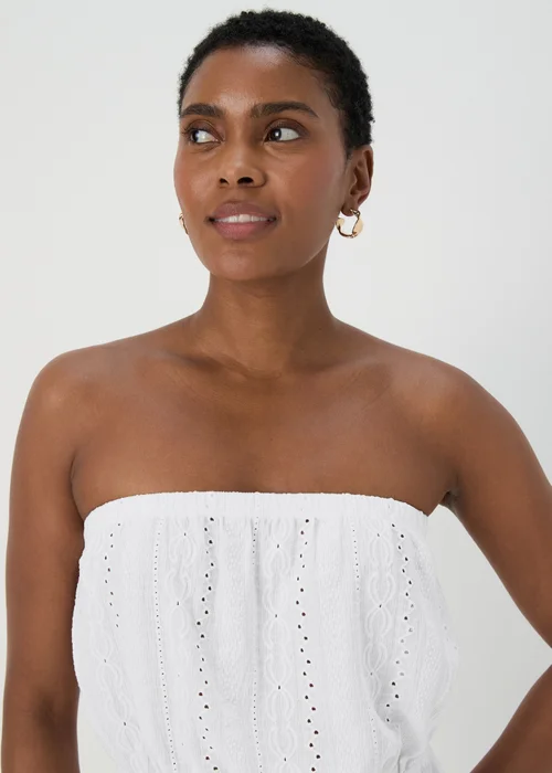 White Cutwork Playsuit - S Image 3