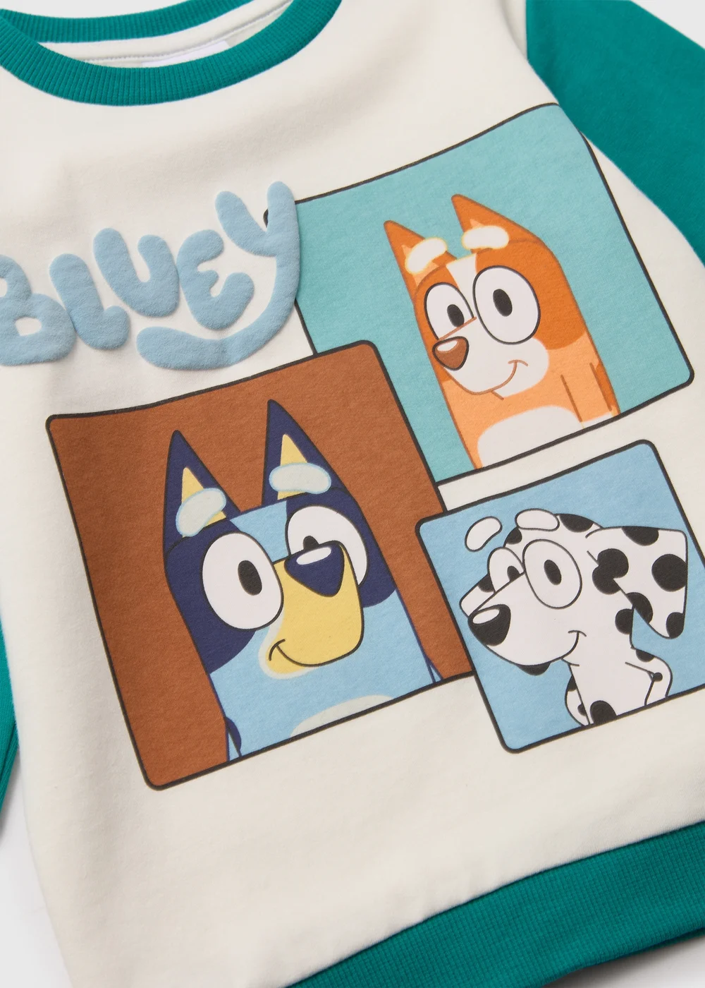 Boys Bluey Green Colour Block Sweatshirt (18mths-6yrs) - 1.5-2 Yrs Image 2