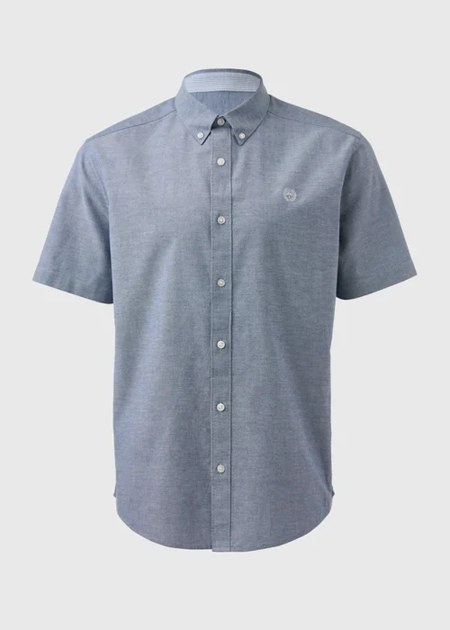 Blue Crossdye Oxford Shirt - Small Image 5