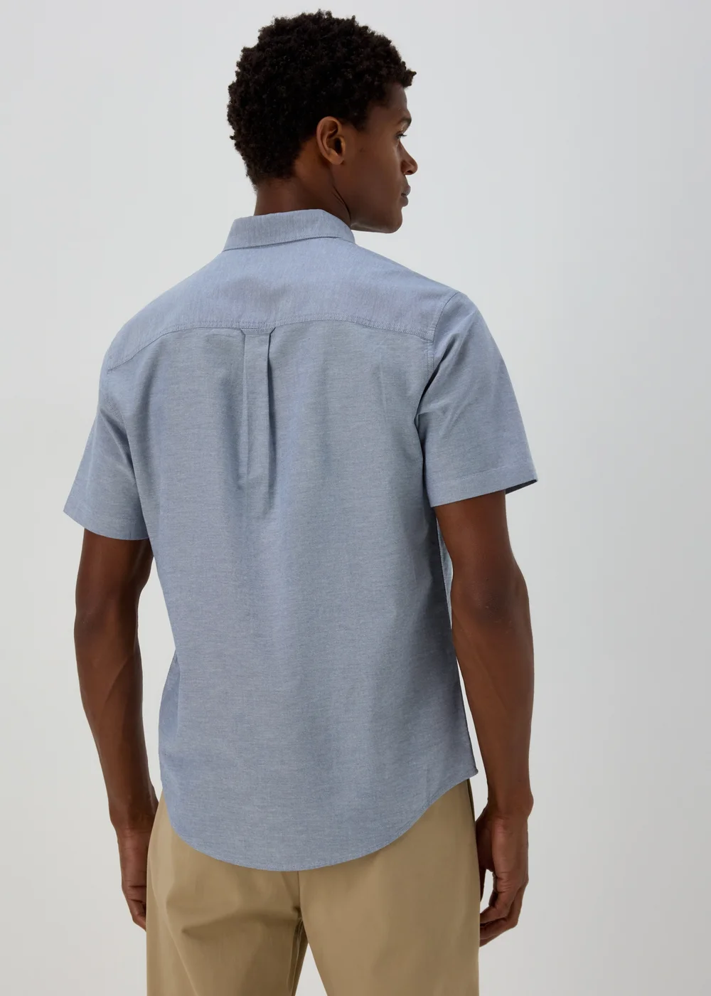 Blue Crossdye Oxford Shirt - Small Image 2