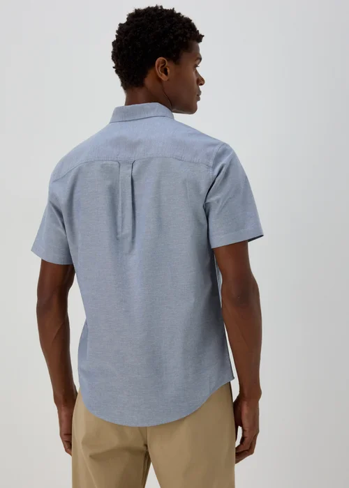 Blue Crossdye Oxford Shirt - Small Image 2