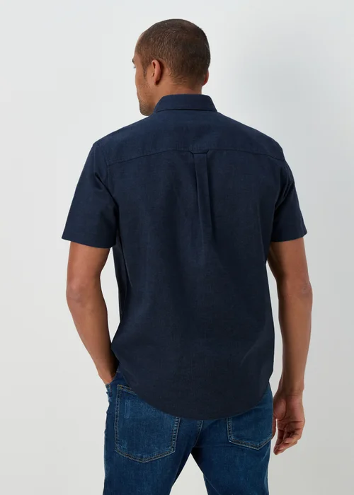 Navy Cross Dye Oxford Short Sleeve Shirt - Small Image 2