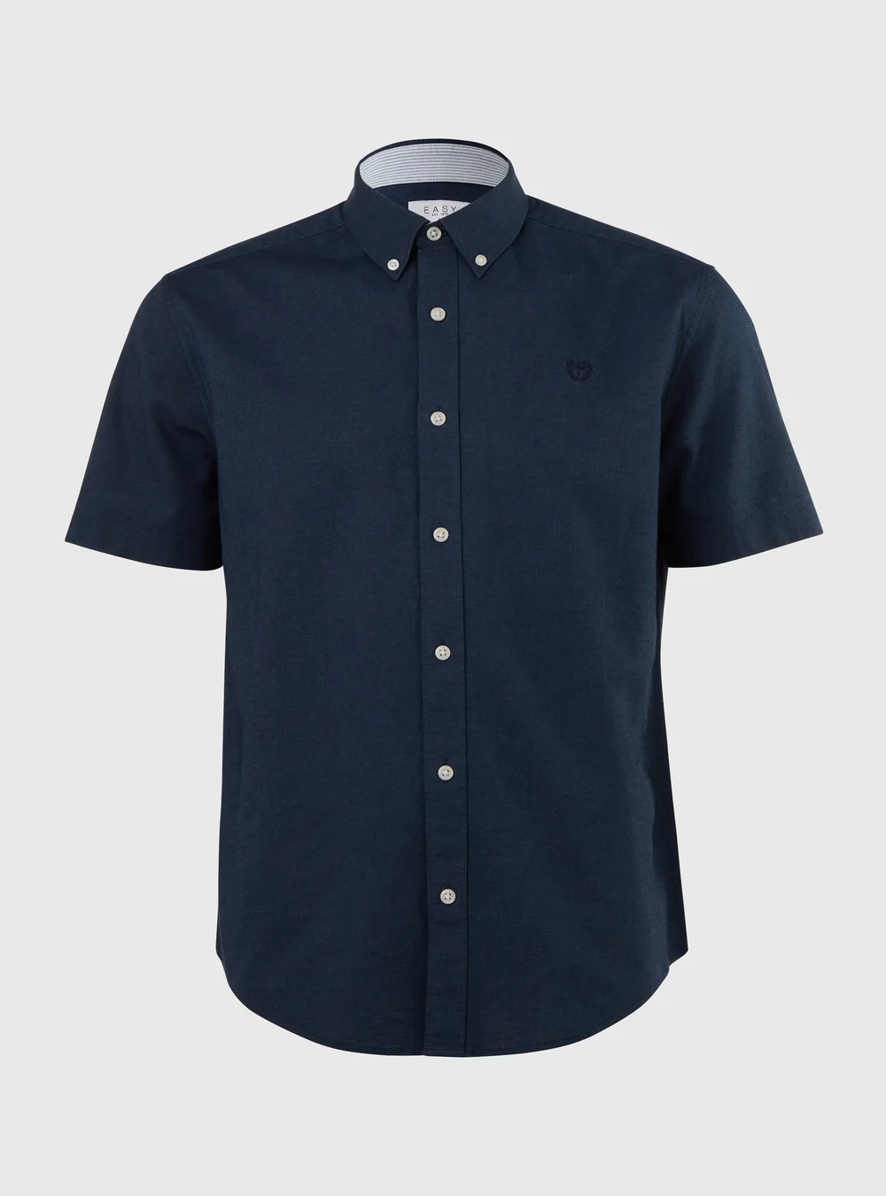 Navy Cross Dye Oxford Short Sleeve Shirt - Small Image 5