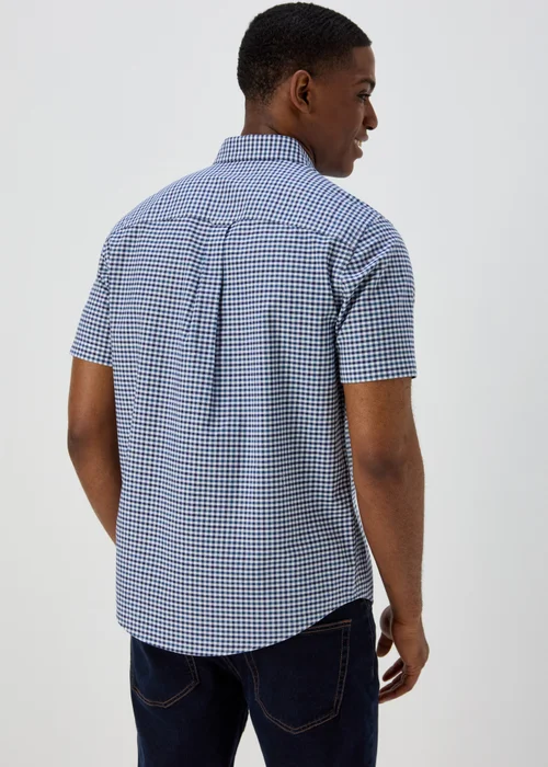 Blue Check Print Oxford Shirt - Small Image 2