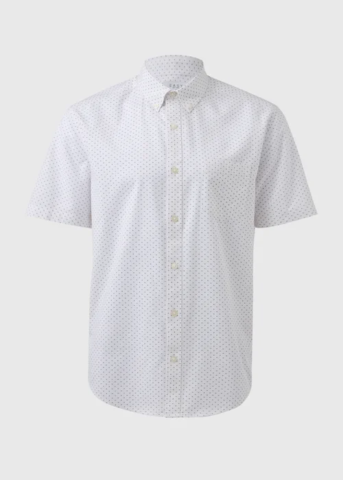 White Print Oxford Shirt - S Image 5