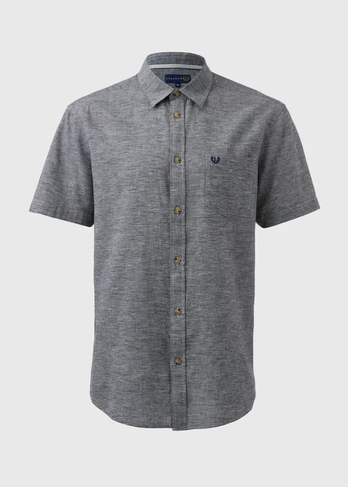 Lincoln Grey Short Sleeve Linen Shirt - S Image 5