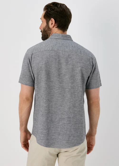Lincoln Grey Short Sleeve Linen Shirt - S Image 2