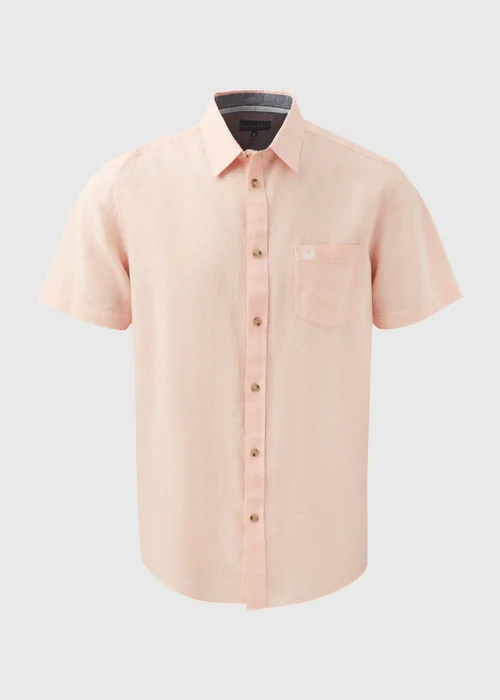 Lincoln Peach Linen Shirt - S Image 5