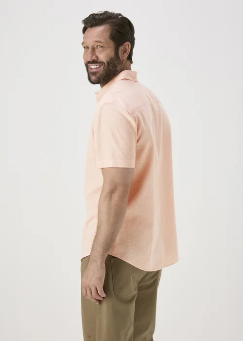 Lincoln Peach Linen Shirt - S Image 2