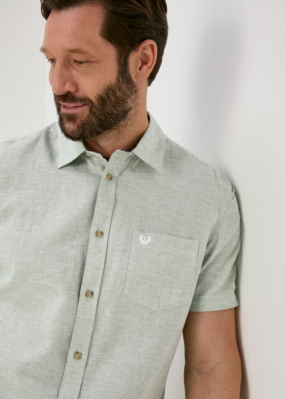 Lincoln Green Linen Shirt - Small Image 3