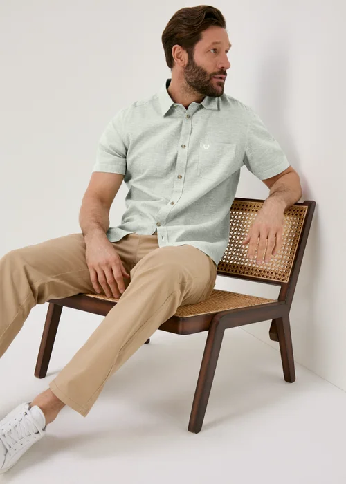 Lincoln Green Linen Shirt - Small Image 1
