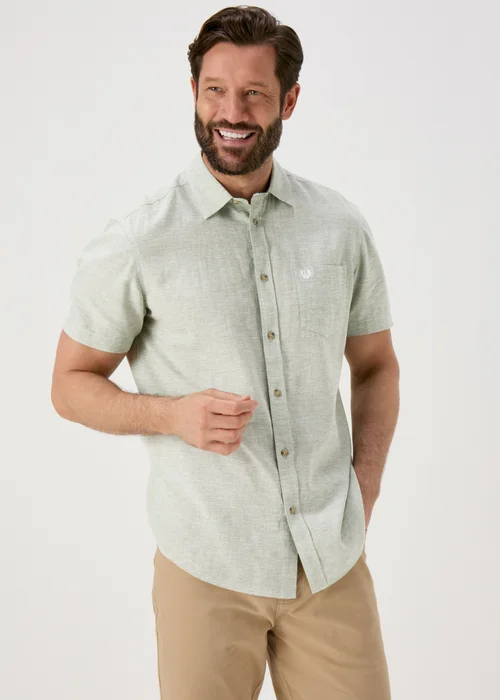 Lincoln Green Linen Shirt - Small Image 4