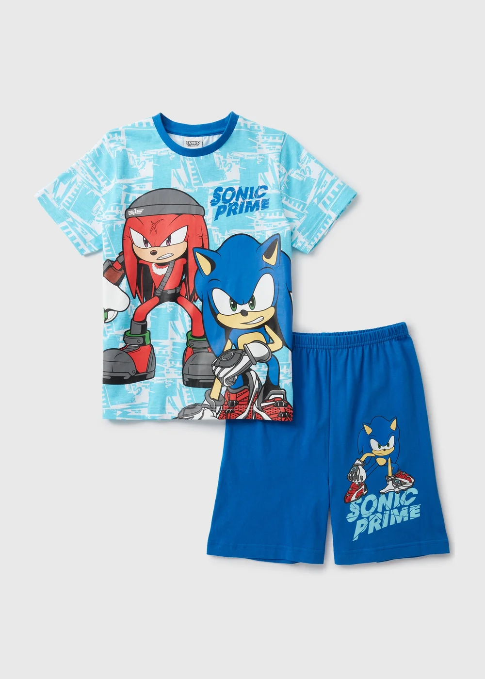 Sonic Boys Blue Hedgehog Tie Dye Pyjama Set (5-12yrs) - Age 5 Years Image 1