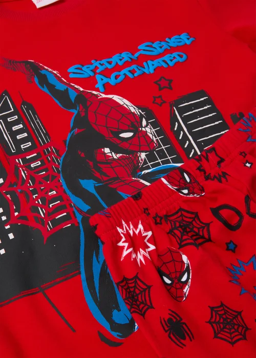 Marvel Kids Spiderman Red Pyjama Set (3-12yrs) - Age 3 Years Image 2