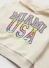Girls Stone Miami Slogan Hoodie (7-15yrs) - 7 Yrs Image 2