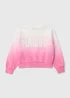 Girls Pink Ombre Malibu Slogan Sweatshirt (7-15yrs) - 7 Yrs Image 1