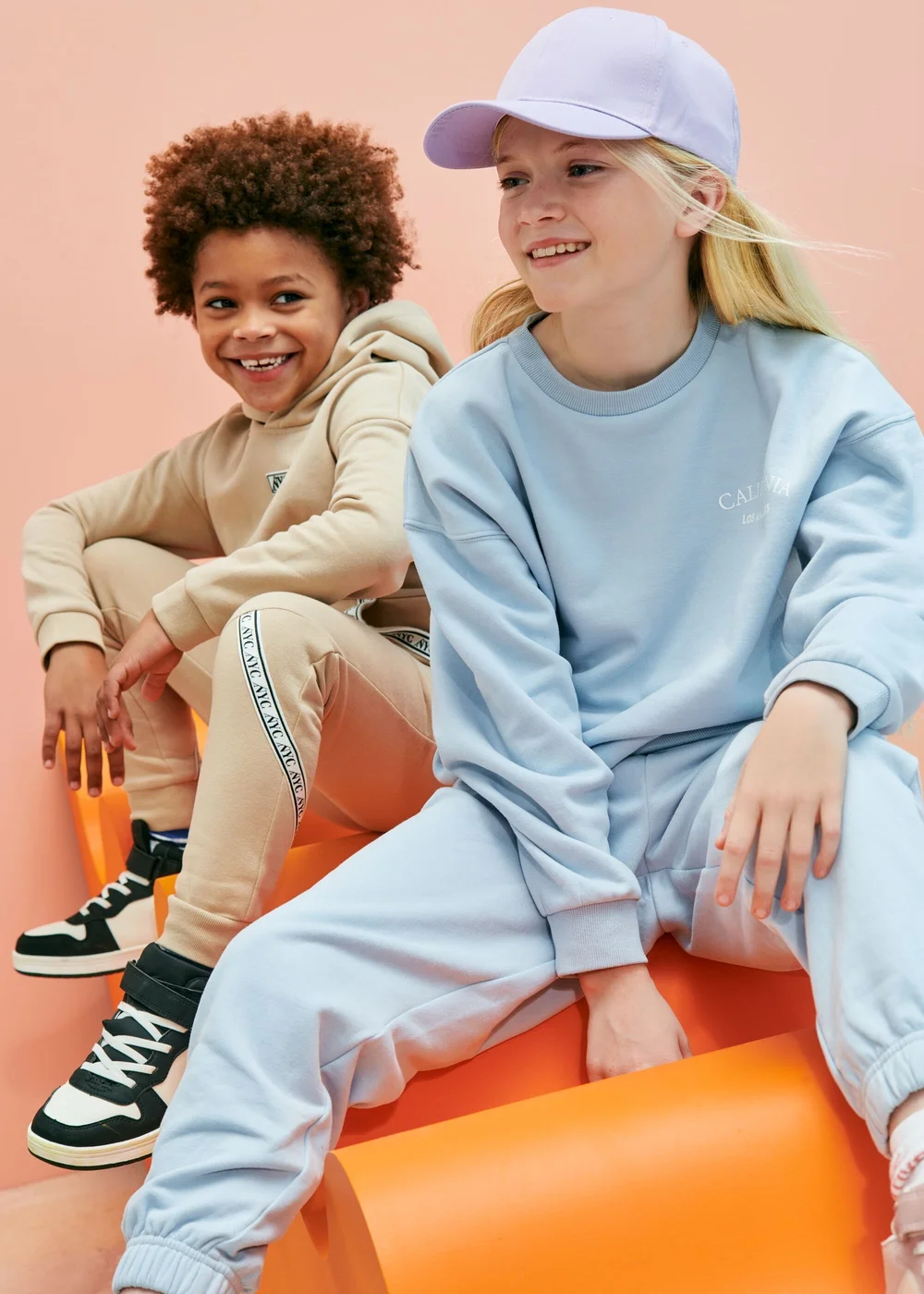 Girls Blue California Slogan Joggers (7-15yrs) - Age 7 Years Image 3