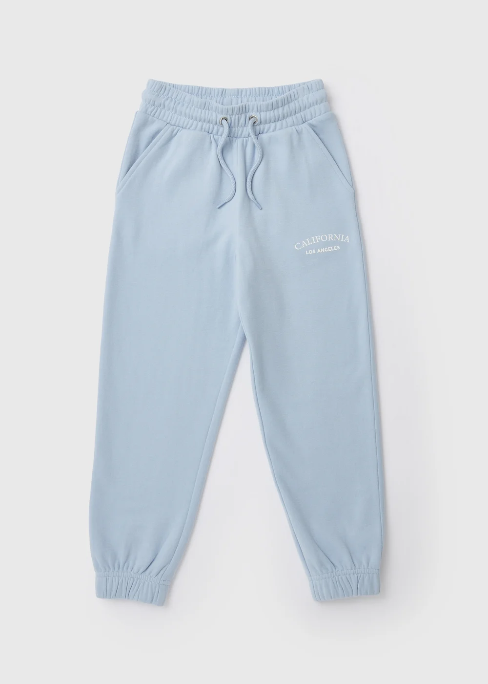 Girls Blue California Slogan Joggers (7-15yrs) - Age 7 Years Image 1