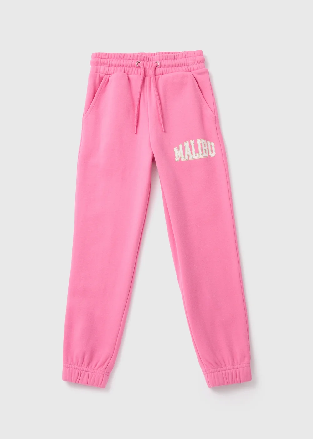 Girls Pink Malibu Slogan Joggers (7-15yrs) - Age 10 Years Image 1