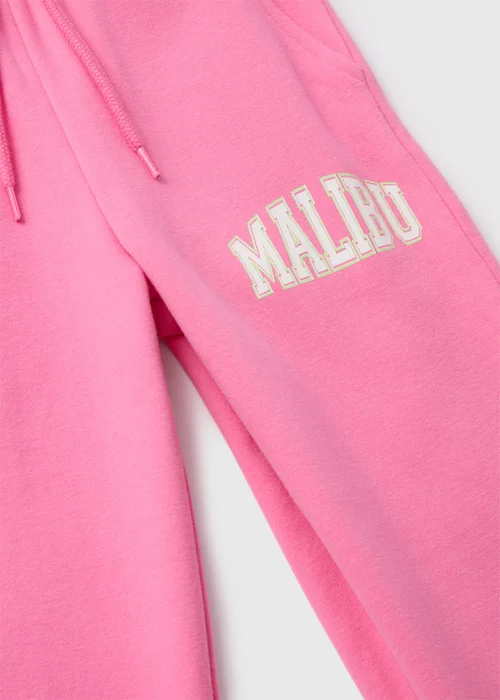 Girls Pink Malibu Slogan Joggers (7-15yrs) - Age 10 Years Image 2