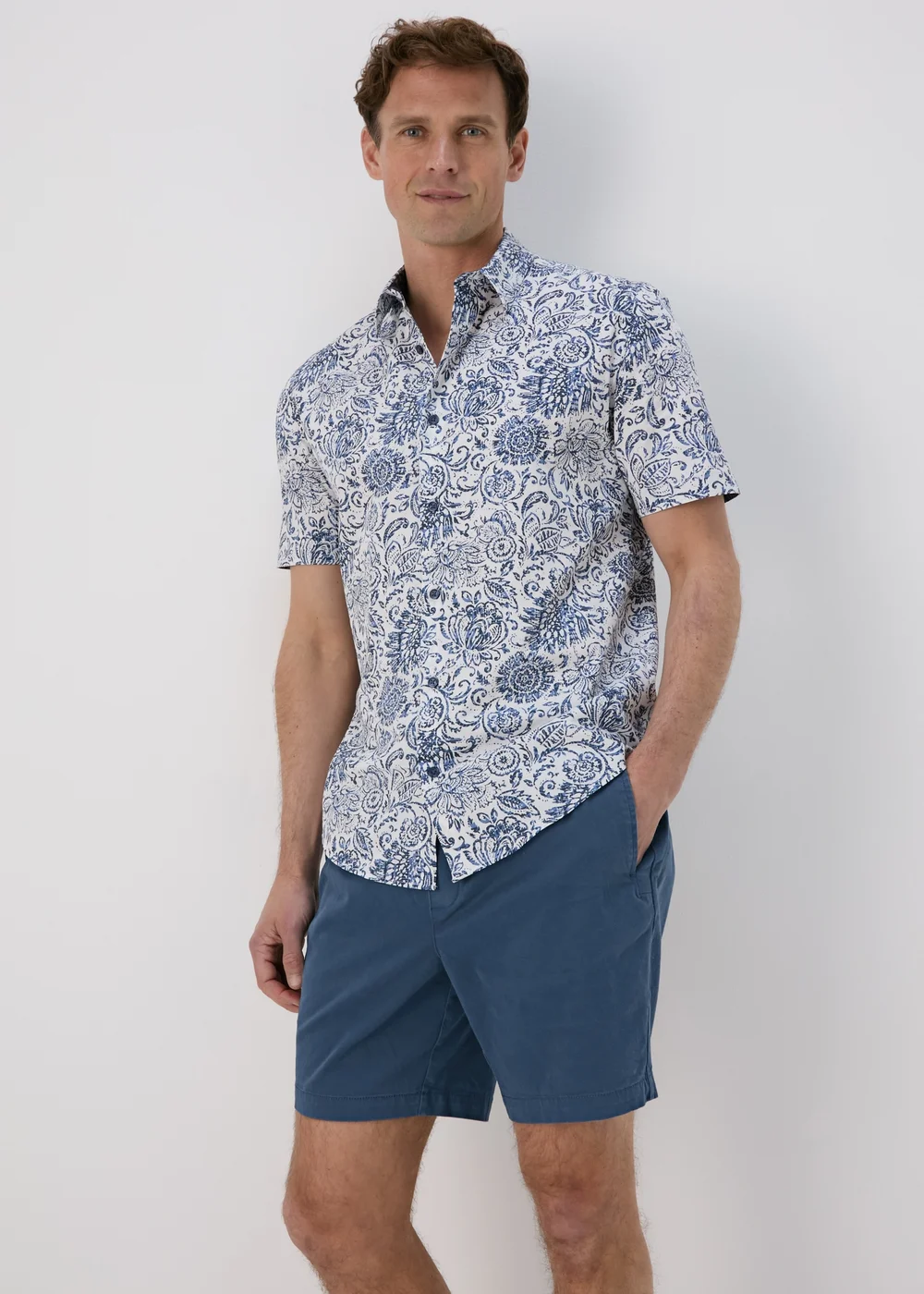 Navy Drawcord Chino Shorts - S Image 1