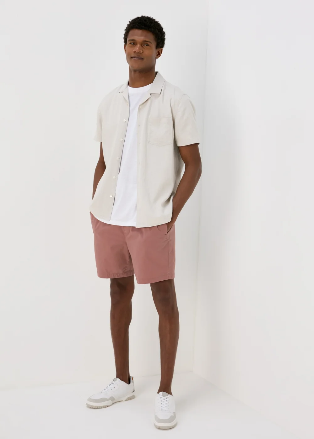 Pink Drawcord Chino Shorts - S Image 3