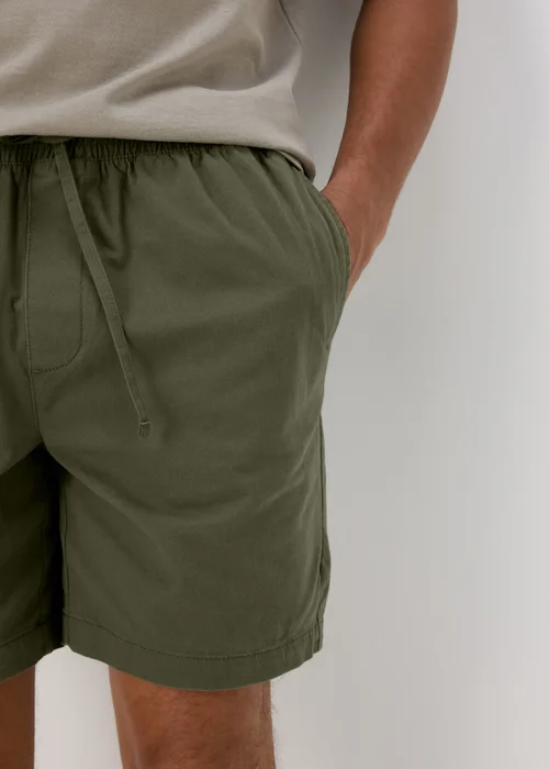 Khaki Drawcord Chino Shorts - S Image 3