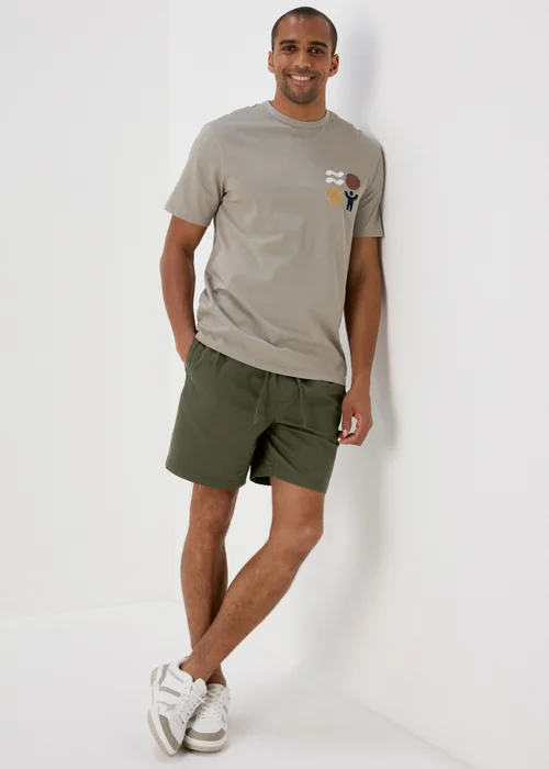 Khaki Drawcord Chino Shorts - S Image 4