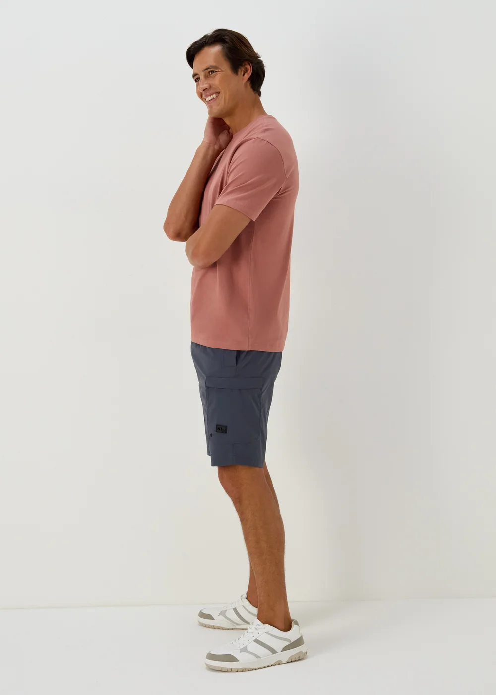 Blue Technical Drawcord Cargo Shorts - S Image 1