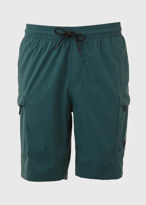 Teal Technical Drawcord Cargo Shorts - S Image 5