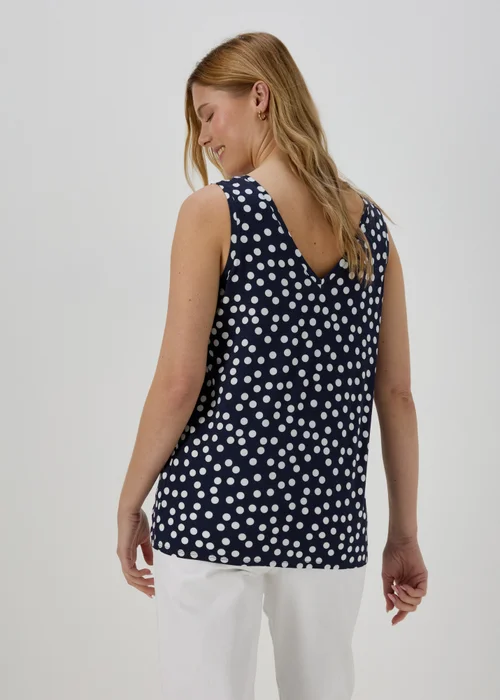 Navy Spot Print Co Ord Vest - 8 Image 2