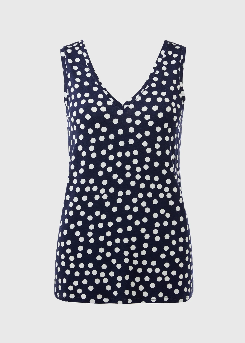Navy Spot Print Co Ord Vest - 8 Image 5