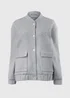 Grey Wool Touch Bomber Jacket - 8 Image 5