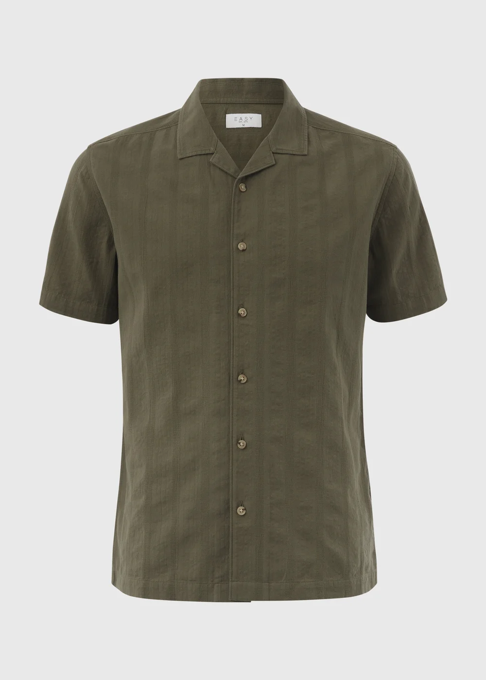 Khaki Seersucker Shirt - Small Image 5