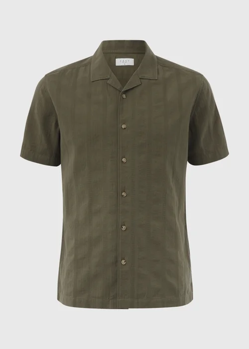 Khaki Seersucker Shirt - Small Image 5