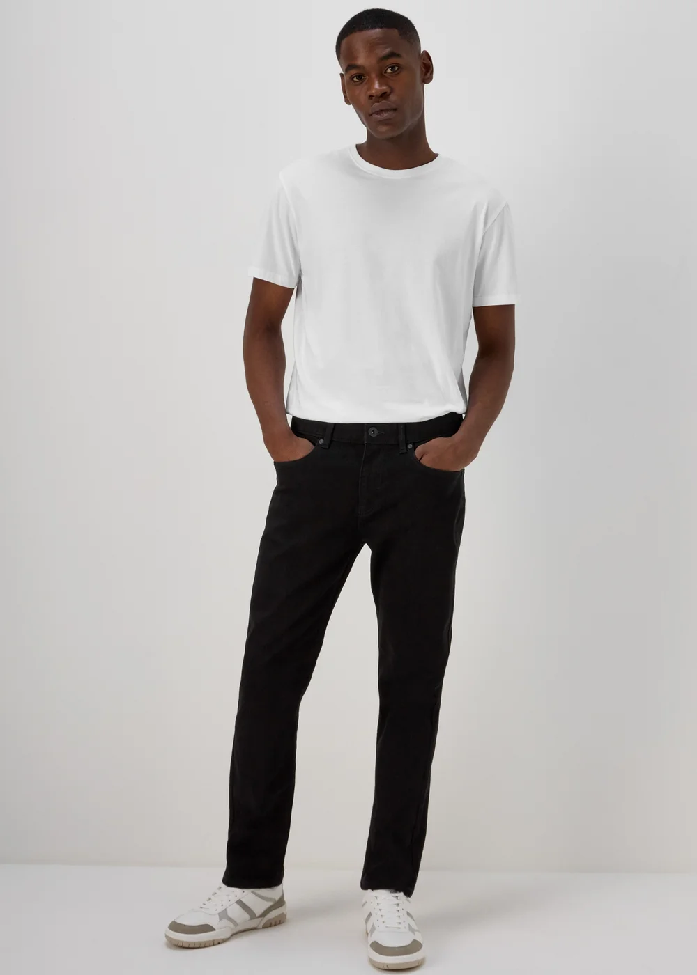 Black Stretch Slim Fit Jeans - 30 R Image 1