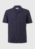 Blue Checkboard Texture Short Sleeve Shirt - Small Image 5