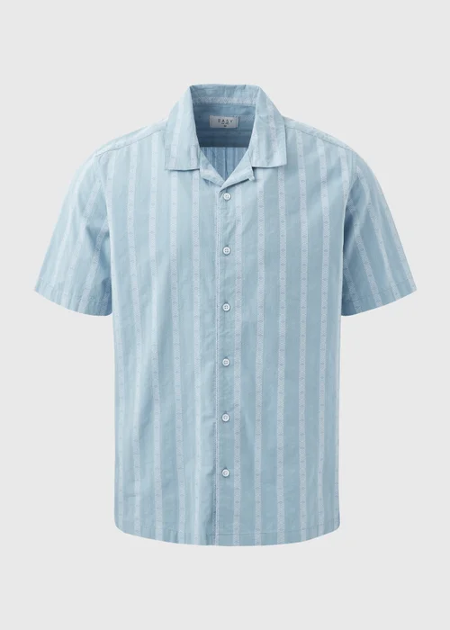 Blue Dobby Stripe Shirt - S Image 5