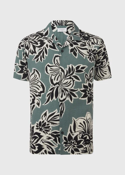 Khaki Oversized Leaf Shirt - Small Image 5